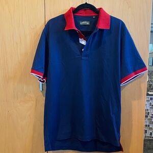 Orvis Men's Polo in Navy and Red